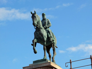 Naklejka premium Statue équestre du roi Léopold II.