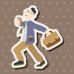 Office workers theme elements