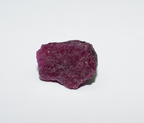 Ruby raw gemstone crystal