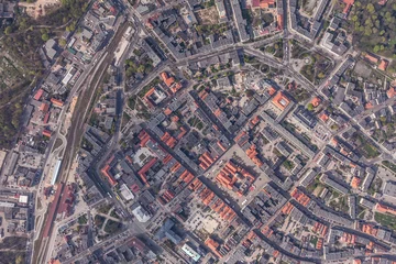 Poster Aerial view of Swidnica city © mariusz szczygieł
