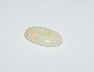 Opal cabochon cut gemstone