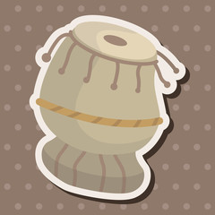 instrument drum cartoon theme elements