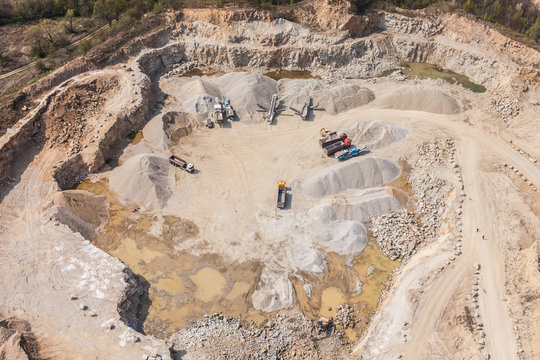 aerial  view of  rock quarry