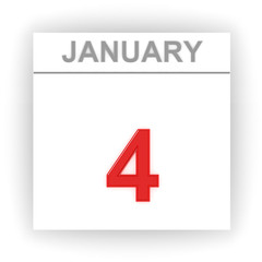 January 4. Day on the calendar.
