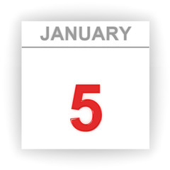 January 5. Day on the calendar.