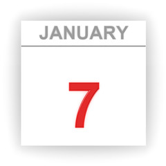 January 7. Day on the calendar.