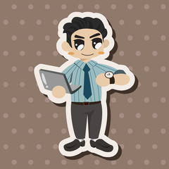 Office workers theme elements