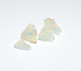 Opal raw gemstones