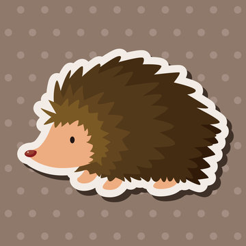 animal Hedgehog cartoon theme elements