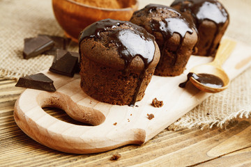Homemade chocolate muffins