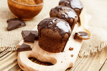 Homemade chocolate muffins