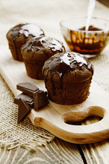 Homemade chocolate muffins