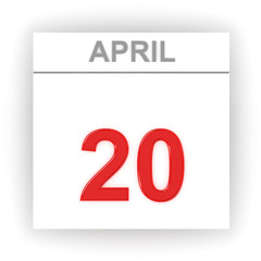 April 20. Day on the calendar.