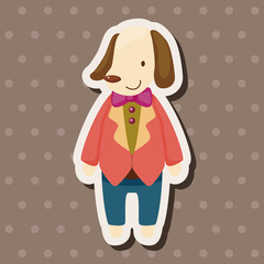 animal dog worker cartoon theme elements