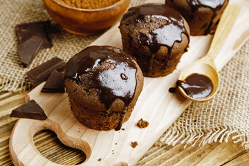 Homemade chocolate muffins