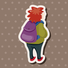 travelling person theme elements