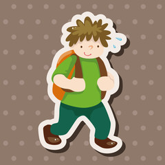 travelling person theme elements