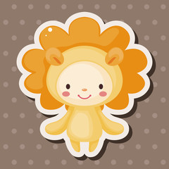 Obraz premium Constellation Leo theme elements