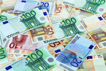 Obraz na płótnie Canvas Euro bank note background