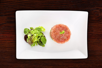 Luxurious salmon tartare.