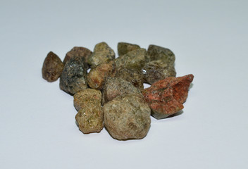 Green Garnet raw gemstones