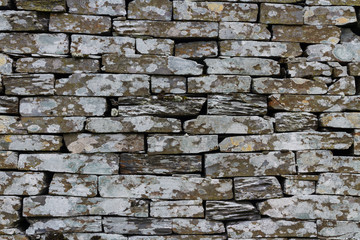 Slate, dry stone wall, texture, background.