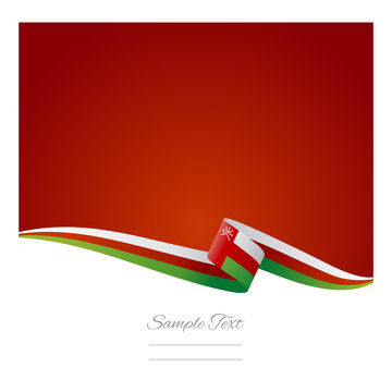 Abstract Color Background Oman Flag Vector