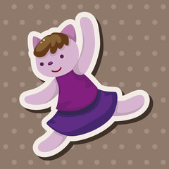 animal dancing cartoon theme elements