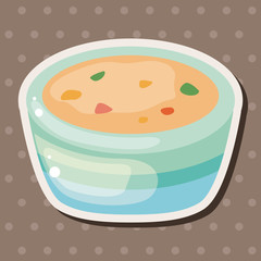 Corn chowder soup theme elements