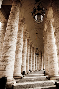 Columns of ornate building