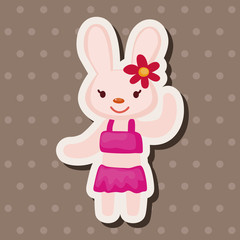 animal summer cartoon theme elements