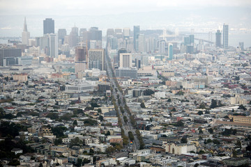 Fototapeta premium Widok na San Francisco z Twin Peaks