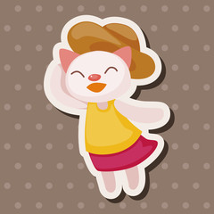 animal summer cartoon theme elements