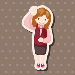 Office workers theme elements