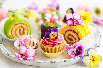 cakes for afternoon tea.
