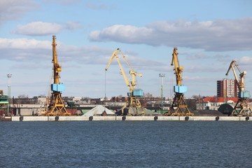 Dock with cranes