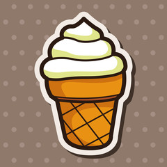 ice cream cartoon theme elements
