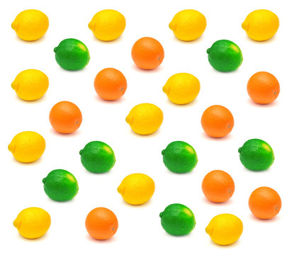 Collection of lemon, lime and orange