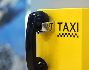 Image of taxi phone in airport