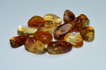 Citrine tumbled gemstones