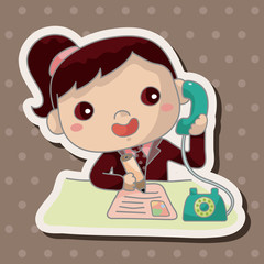 Office workers theme elements