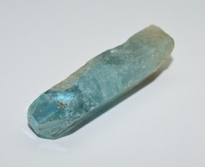 Aquamarine natural raw gemstone crystal