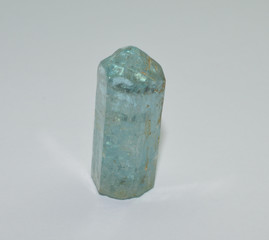 Aquamarine natural raw gemstone crystal