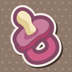 Baby pacifiers theme elements