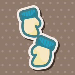 Baby gloves theme elements