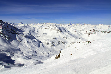Fototapeta premium Winter sport holiday in the Alps