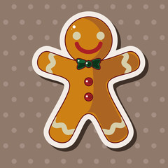 Gingerbread man theme elements