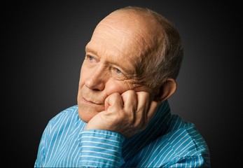 Obraz premium Senior Adult, Senior Men, Depression.