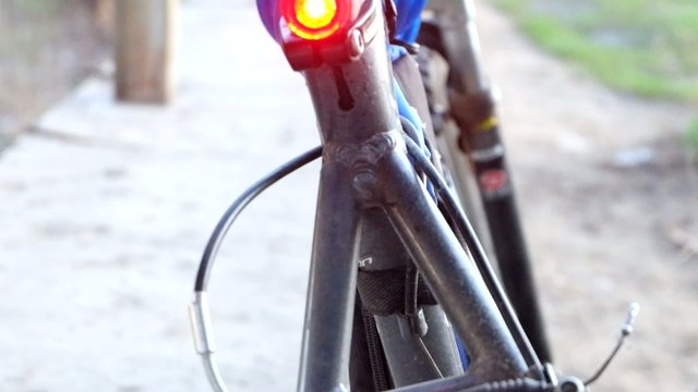 bike rear light flashing