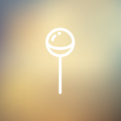 Round lollipop thin line icon